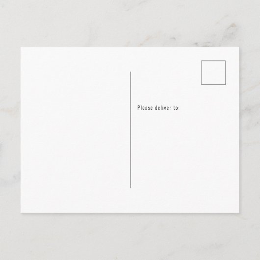 ミニマリスト写真結婚の追加Postcありがとう ポストカード (裏面)