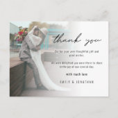 ミニマリスト写真結婚の追加Postcありがとう ポストカード (正面)