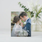 ミニマリスト写真結婚予算のサンキューカード (スタンド正面)