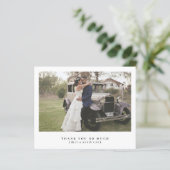 ミニマリスト写真結婚予算のサンキューカード (スタンド正面)