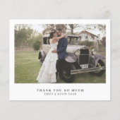 ミニマリスト写真結婚予算のサンキューカード (正面)