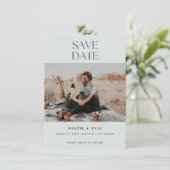 ミニマリスト写真結婚式の日付を保存 セーブザデート (スタンド正面)