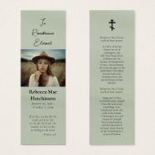 ミニマリスト写真記念正統派の支払者ブックマーク (正面&裏面)