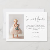 ミニマリスト写真1st誕生日の愛と感謝してい カード (正面)