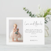 ミニマリスト写真1st誕生日の愛と感謝してい カード (スタンド正面)