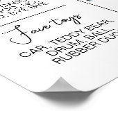 ミニマリスト写真1st誕生日マイルストーンのサイン ポスター (角)