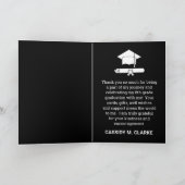 ミニマリスト写真8年生の卒業ありがとう サンキューカード (内部)