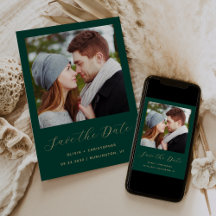 ミニマリスト写真 エメラルドグリーン ゴールド手書きスクリプト
