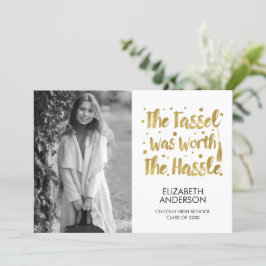 ミニマリスト写真&タッセル卒業 案内状