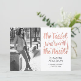 ミニマリスト写真&タッセル卒業 案内状