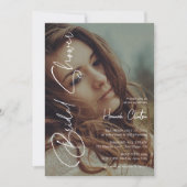 ミニマリスト写真&書道ブライダルシャワー 招待状 (正面)