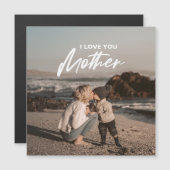 ミニマリスト写真I Love You Mother Gift Magnet (正面/裏面)