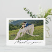 ミニマリスト写結婚真のサンキューカード サンキューカード (スタンド正面)