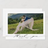 ミニマリスト写結婚真のサンキューカード サンキューカード (正面/裏面)