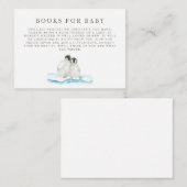 ミニマリスト冬の北極ベビーシャワー招待状 エンクロージャーカード (正面/裏面)