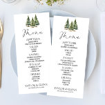 ミニマリスト冬の雪の松の木の森結婚の メニュー<br><div class="desc">これはミニマルな冬の雪の松の木の森結婚のメニューだ。</div>
