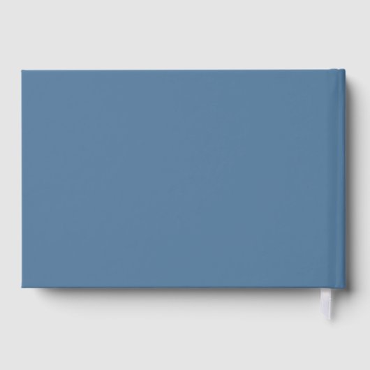 ミニマリスト冬ダスティブルー結婚ズ ゲストブック (裏面)