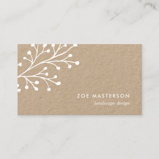 ミニマリスト分岐 | Kraft 名刺 (正面)