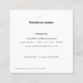 ミニマリスト割引カード 割引カード (裏面)