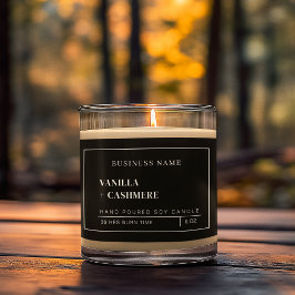 ミニマリスト包装ブラック&ホワイトキャンドル製品 フードラベル