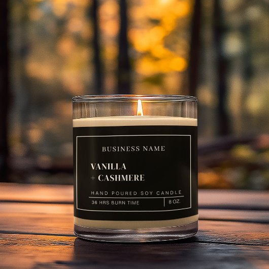 ミニマリスト包装ブラック&ホワイトキャンドル製品 フードラベル