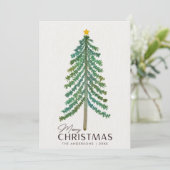ミニマリスト北欧クリスマスツリー シーズンカード (スタンド正面)