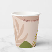 ミニマリスト北欧クリスマス企業のパーティー 紙コップ (正面)