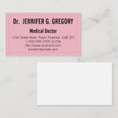 ミニマリスト医師名刺 名刺 (正面/裏面)