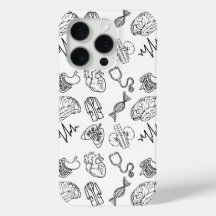 ミニマリスト医療らくがき iPhone 15 Pro カバー