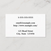 ミニマリスト医療専門家の名刺 名刺 (裏面)