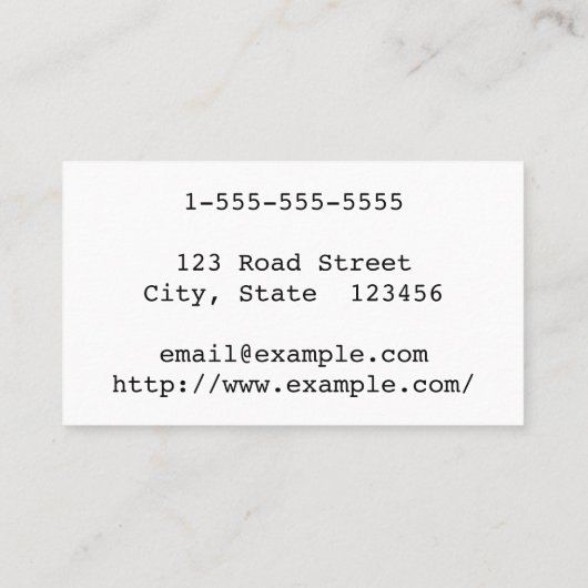 ミニマリスト医療開業医の名刺 名刺 (裏面)