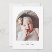 ミニマリスト十字洗礼と《キリスト教》洗礼式や命名式写真 招待状 (裏面)