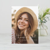 ミニマリスト卒業ありがとうハートフォトカード サンキューカード (スタンド正面)