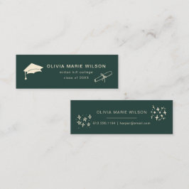 ミニマリスト卒業アイコン名刺フォレスト緑 スキニー名刺