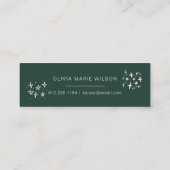 ミニマリスト卒業アイコン名刺フォレスト緑 スキニー名刺 (裏面)