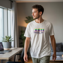 ミニマリスト卒業ストライプパターン Tシャツ