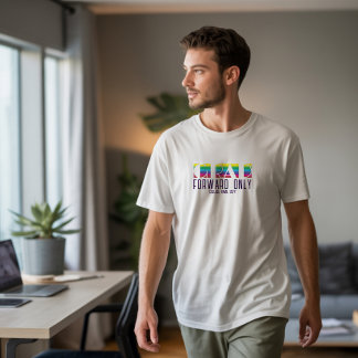 ミニマリスト卒業ストライプパターン Tシャツ