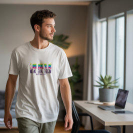 ミニマリスト卒業ストライプパターン Tシャツ