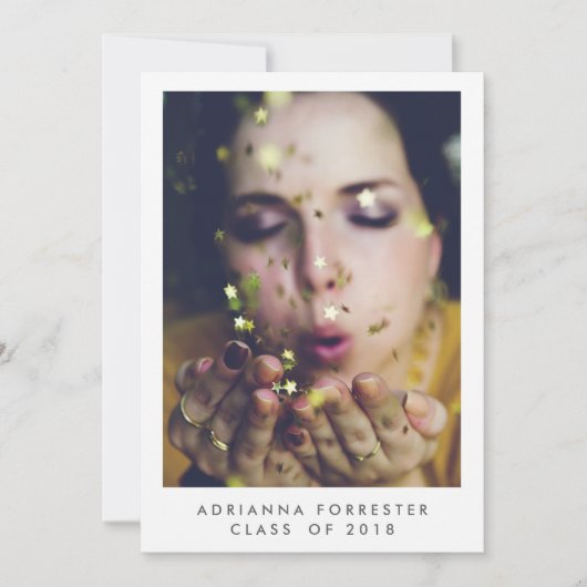 ミニマリスト卒業パーティーの写真 招待状 (正面)