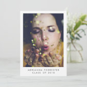 ミニマリスト卒業パーティーの写真 招待状 (スタンド正面)