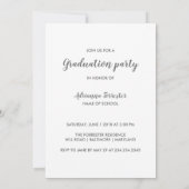 ミニマリスト卒業パーティーの写真 招待状 (裏面)