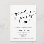 ミニマリスト卒業パーティーグラードパーティー 招待状 (正面/裏面)