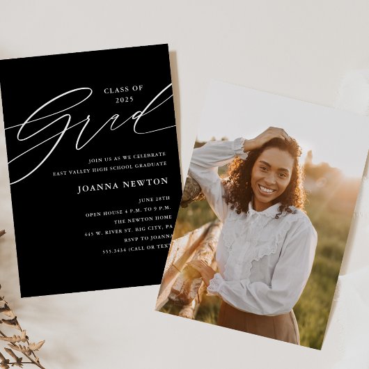 ミニマリスト卒業パーティー招待状 招待状