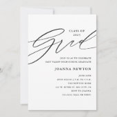 ミニマリスト卒業パーティー招待状 招待状 (正面)