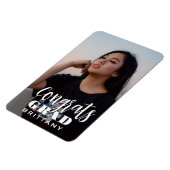 ミニマリスト卒業写真マグネット - オーダーメイドおめでとう マグネット (左側)