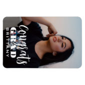 ミニマリスト卒業写真マグネット - オーダーメイドおめでとう マグネット (横)