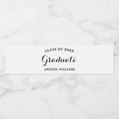 ミニマリスト卒業式パーソナライズ ペットボトルラベル (シングルラベル)