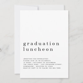 ミニマリスト卒業昼食会招待状 招待状