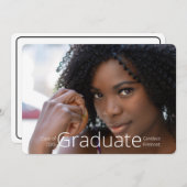 ミニマリスト卒業生フルフォト発表 招待状 (正面/裏面)