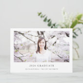 ミニマリスト卒業 |写真シンプルの卒業 案内状 (スタンド正面)